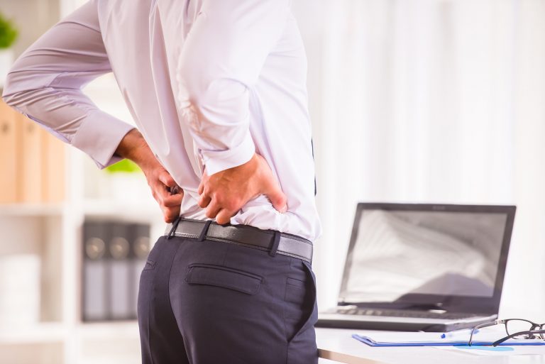 Back ache, spine pain from workplace solicitors Leeds, lack of time for breaks and exercise - RSI, joint pain, office worker